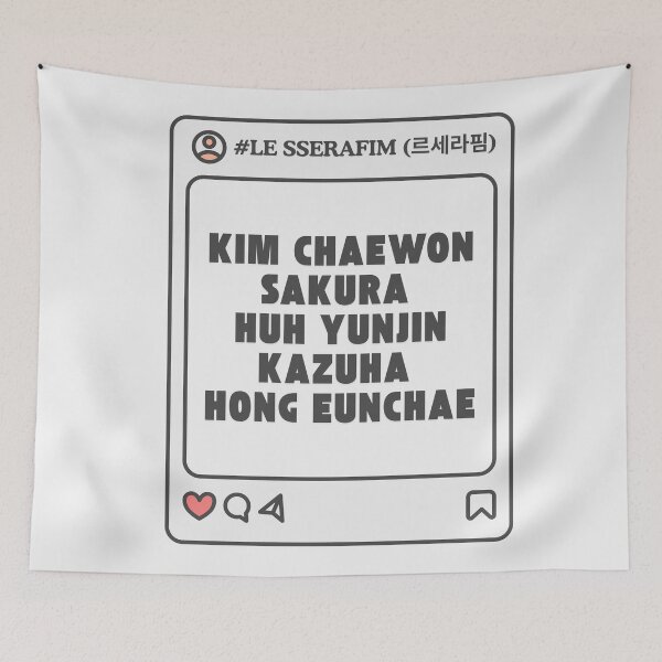 Item preview,  LE SSERAFIM (르세라핌) with Member Names Post Kpop Group Design  designed and sold by AJUNICE STUDIO.