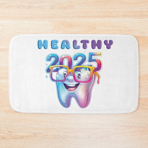 Item preview, Healthy 2025: Funny Tooth with Oversized Glasses! designed and sold by Sensepiphoria.