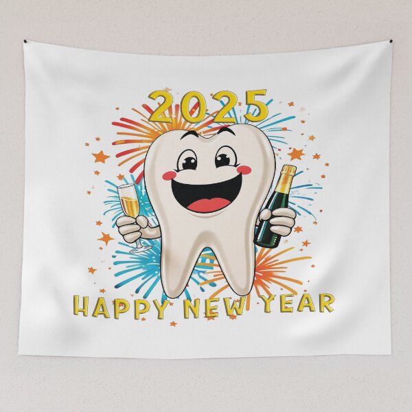 Item preview, Sparkling Tooth Celebrating 2025 – Cheers to Bright Smiles! designed and sold by Sensepiphoria.