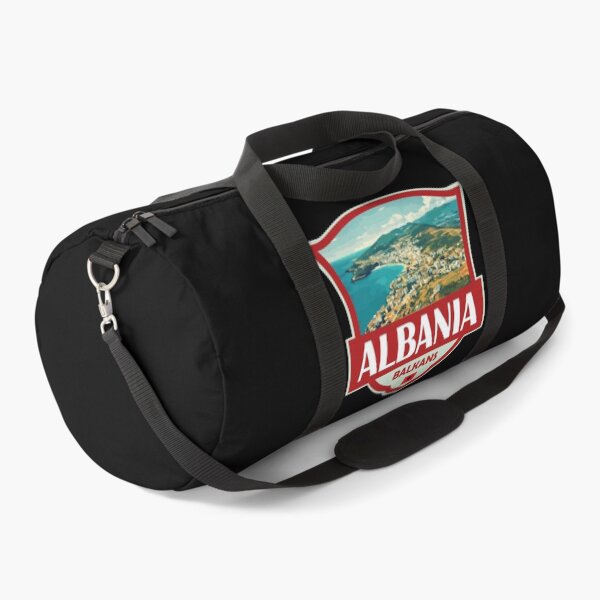 Item preview, Albania Illustration Retro Badge designed and sold by KrisSidDesigns.