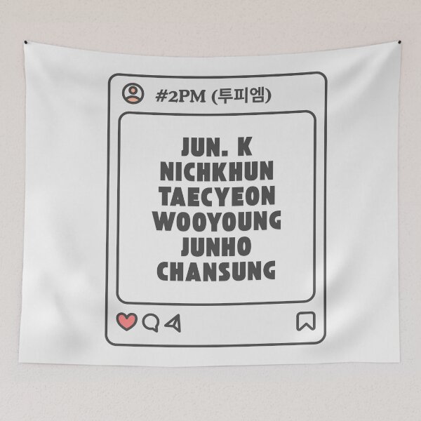 Item preview, 2PM (투피엠) with Member Names Post Kpop Group Design  designed and sold by AJUNICE STUDIO.