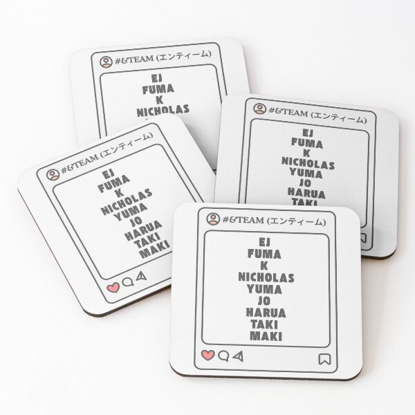 Item preview, &TEAM (エンティーム / 앤팀) with Member Names Post Kpop Group Design  designed and sold by AJUNICE STUDIO.