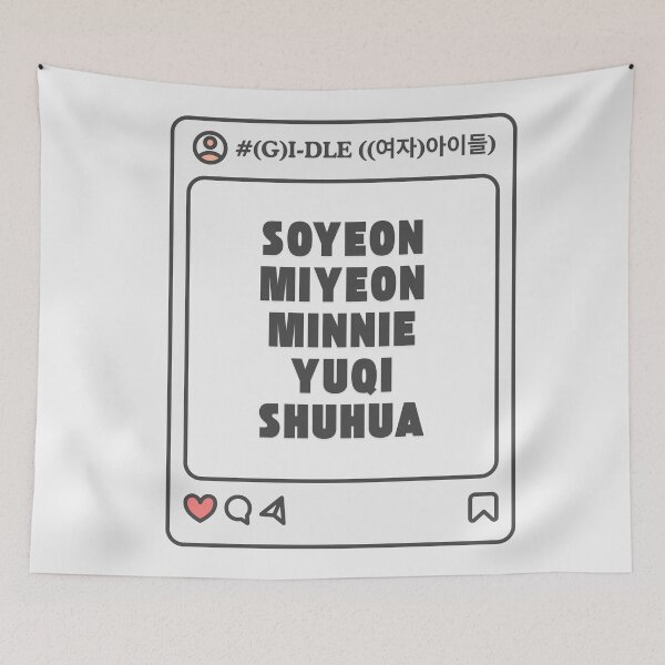 Item preview, (G)I-DLE ((여자)아이들) with Member Names Post Kpop Group Design  designed and sold by AJUNICE STUDIO.