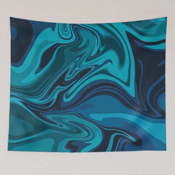 Item preview, Hydrodip Deep Ocean Blue Psychedelic Abstract Pattern designed and sold by Skull Fern.