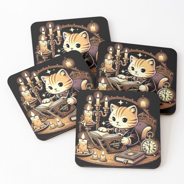 Item preview, Cat Reading ,The Keeper of Knowledge: A Curious Nighttime designed and sold by Coollzone.