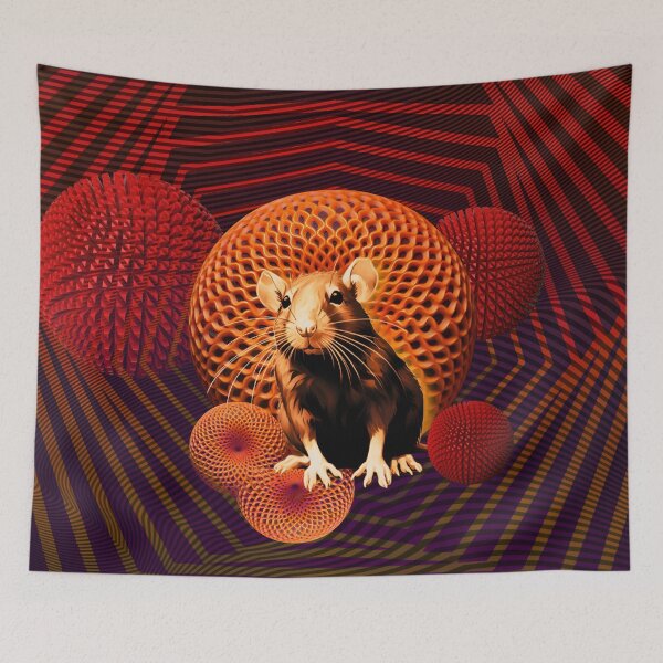Item preview, Mouse on a hypnotic background designed and sold by clarazen.