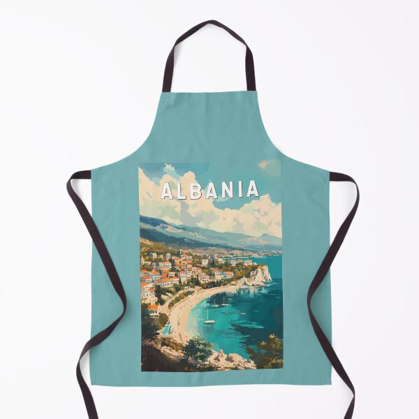 Item preview, Albania Travel Art Vintage designed and sold by KrisSidDesigns.