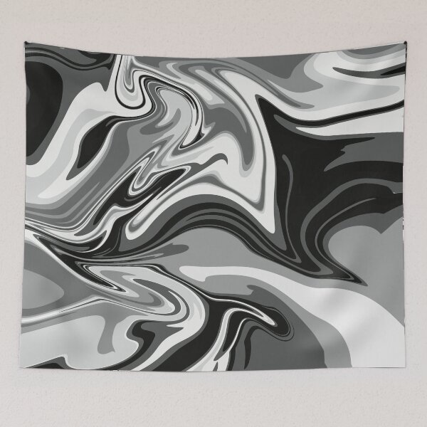 Item preview, Hydrodip Black And White Psychedelic Abstract Pattern designed and sold by Skull Fern.