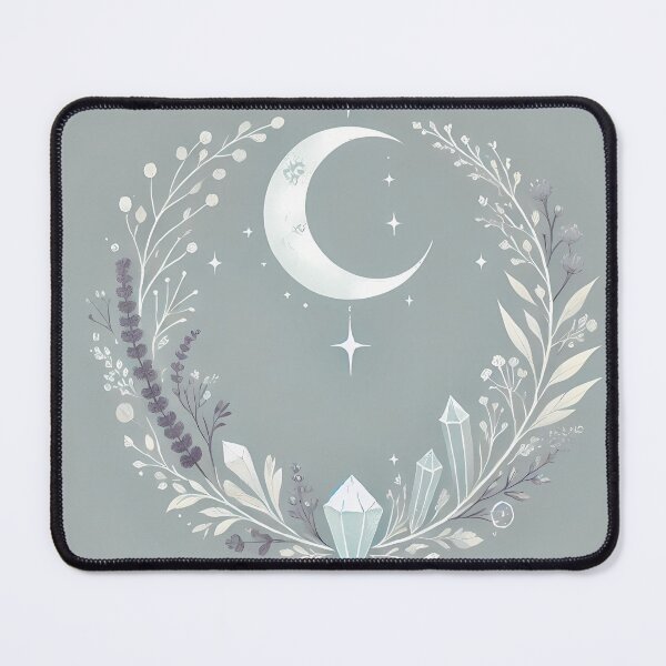 Artikelvorschau, Halbmond & Kristallkranz | Minimalistisches, von der Natur inspiriertes Design entworfen und verkauft von ArizonaWitches™ .