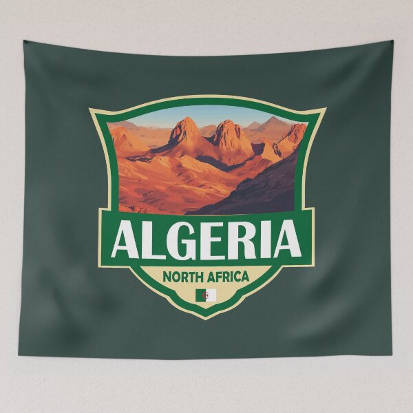 Item preview, Algeria Illustration Retro Badge designed and sold by KrisSidDesigns.