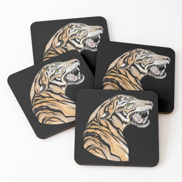 Artikelvorschau, Illustration eines brüllenden Tigers entworfen und verkauft von Free-Spirit-Meg.