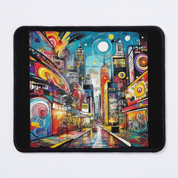 Item preview, Colourful Graffiti city scene at night designed and sold by Boxing Kangaroo Retail Company.