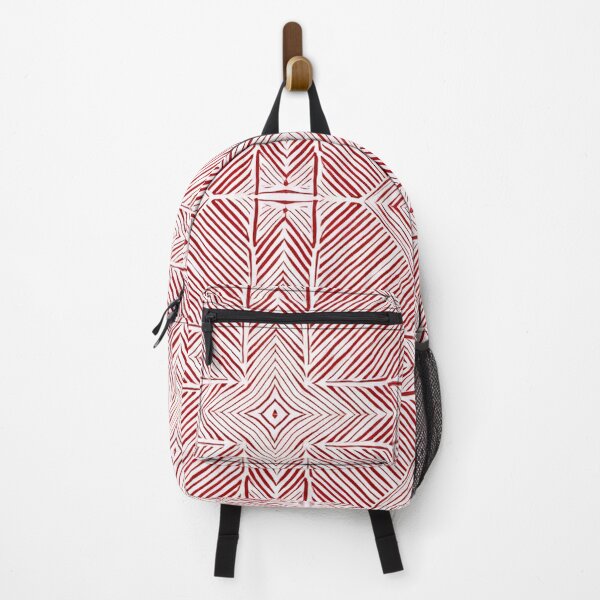 Item preview, Red White Geometric Diagonal Pattern designed and sold by DigitalGemArt.