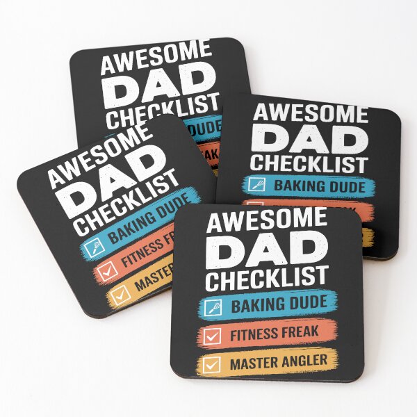 Item preview, Awesome Dad Checklist designed and sold by InsanseCreation.