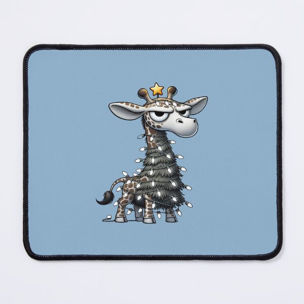 Item preview, Grumpy Christmas Giraffe, Unique designed and sold by villacreativa.