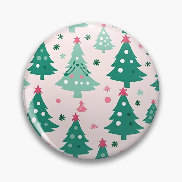 Item preview, Cute Pink Christmas Tree Pattern designed and sold by Bubbly Beach Babe.