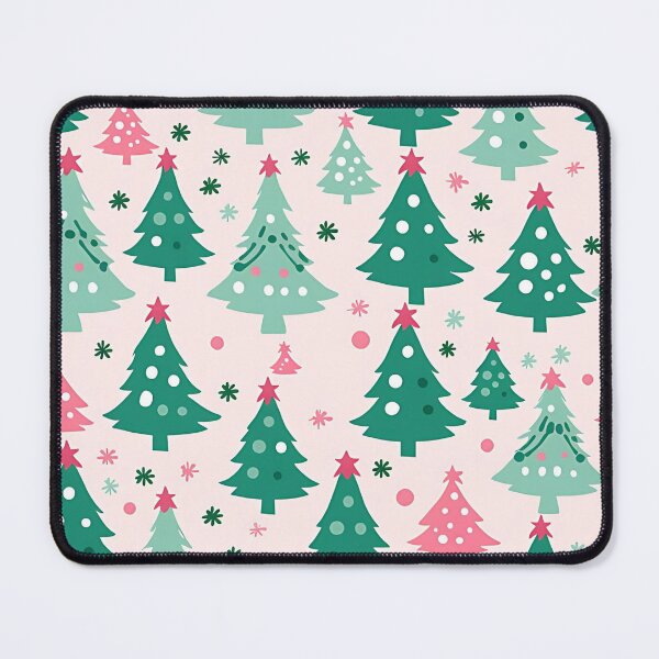 Item preview, Cute Pink Christmas Tree Pattern designed and sold by Bubbly Beach Babe.