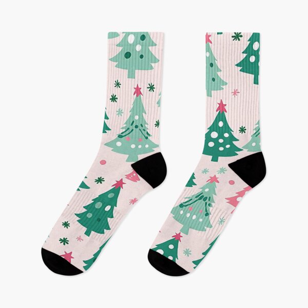 Item preview, Cute Pink Christmas Tree Pattern designed and sold by Bubbly Beach Babe.