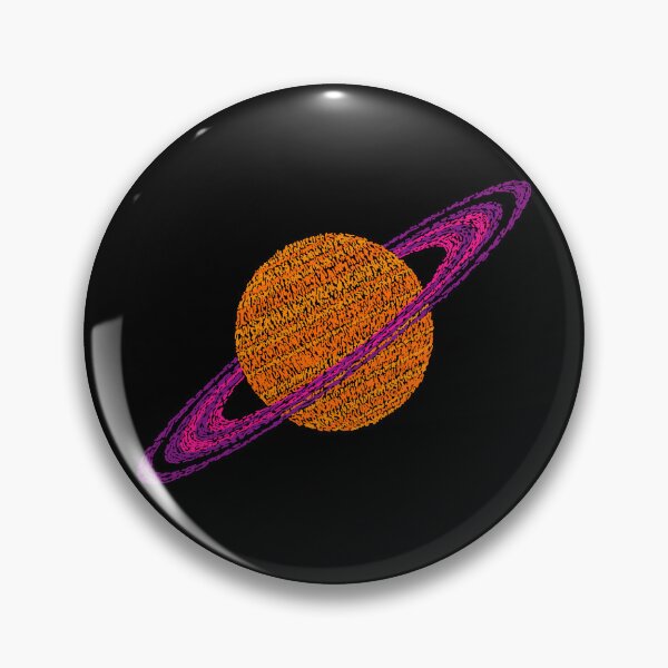 Item preview, Saturn Planet with Ring Brush Strokes Post Impressionism Art Style designed and sold by ArtNoveltee.