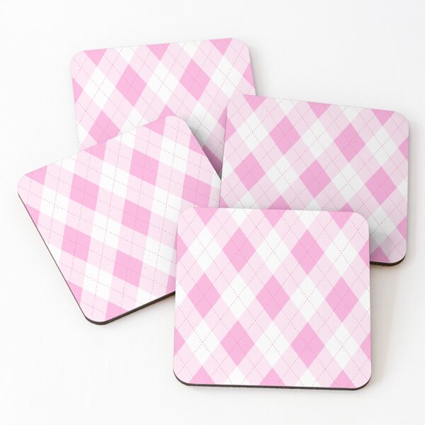 Item preview, Blush Pink & White Argyle Plaid Pattern  designed and sold by newburyboutique.