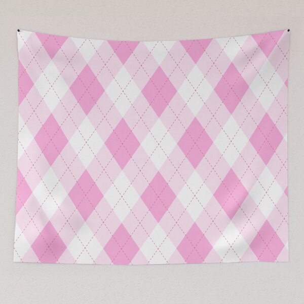 Item preview, Blush Pink & White Argyle Plaid Pattern  designed and sold by newburyboutique.