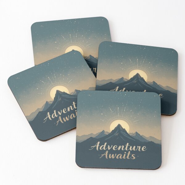 Item preview, Adventure Awaits Sunset Mountain designed and sold by RebelPaintBrush.