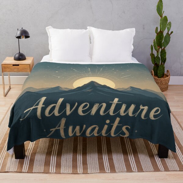 Item preview, Adventure Awaits Sunset Mountain designed and sold by RebelPaintBrush.