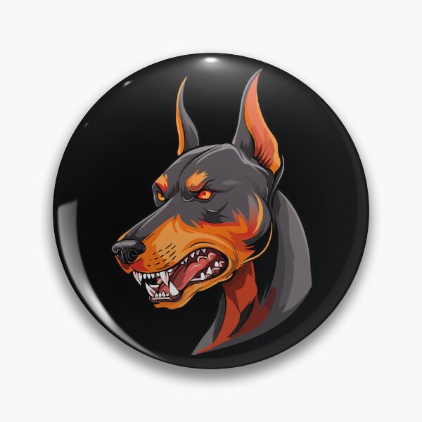 Item preview, Aggressive Doberman Illustration designed and sold by biggieDEALshop.