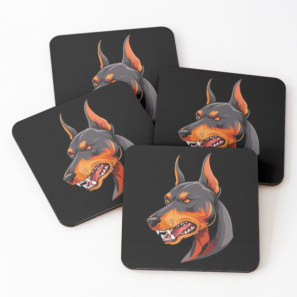 Item preview, Aggressive Doberman Illustration designed and sold by biggieDEALshop.