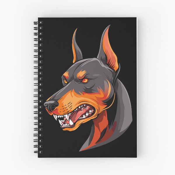 Item preview, Aggressive Doberman Illustration designed and sold by biggieDEALshop.