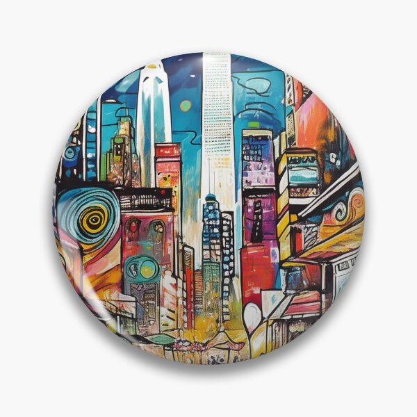 Item preview, Colourful Graffiti city scene at night designed and sold by Boxing Kangaroo Retail Company.