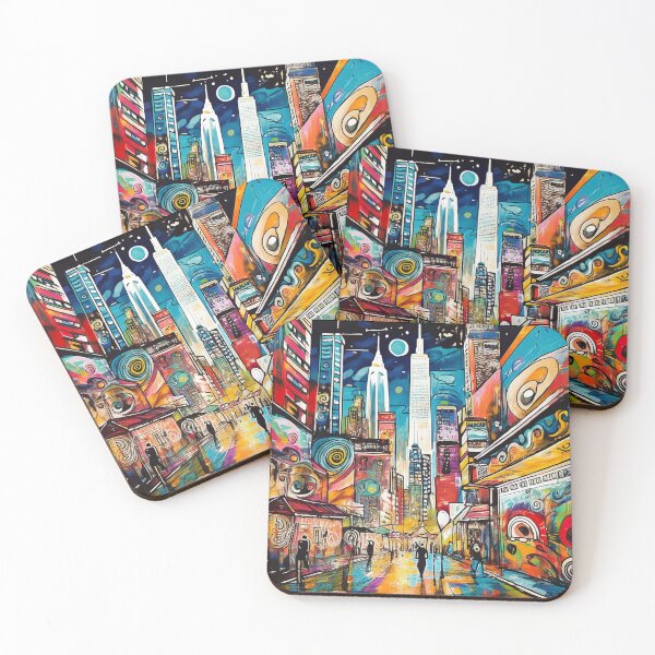 Item preview, Colourful Graffiti city scene at night designed and sold by Boxing Kangaroo Retail Company.