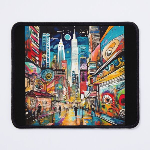Item preview, Colourful Graffiti city scene at night designed and sold by Boxing Kangaroo Retail Company.