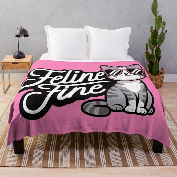 Item preview, Feline Fine: Cute Minimalist Design of a Cool Cat Wearing Sunglasses with Stylish Text designed and sold by SirenJoy.
