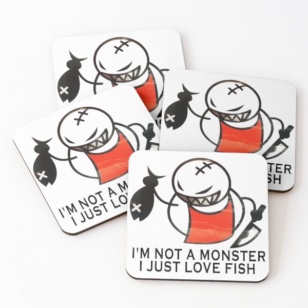 Item preview, I'm Not a Monster, I Just Love Fish designed and sold by teemix.