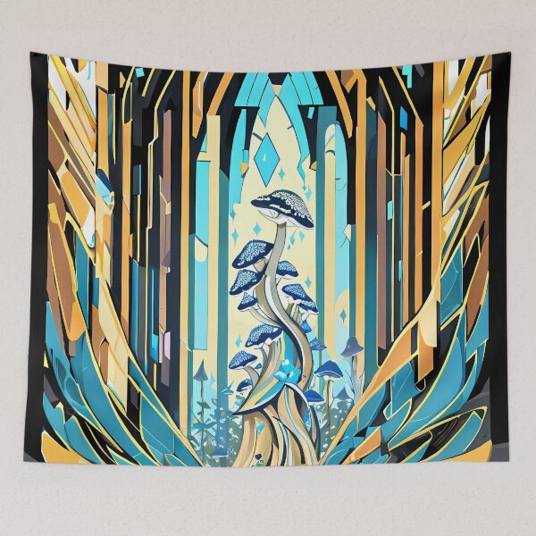Item preview, An Abstract Mushroom Cascades In Blinding Magnetism designed and sold by Emmagium.