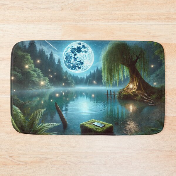 Item preview, Mystical Lake Under the Enchanted Moon designed and sold by QuirkWears.