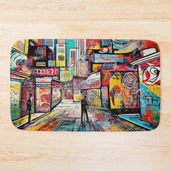 Item preview, Colourful Graffiti city scene at night designed and sold by Boxing Kangaroo Retail Company.