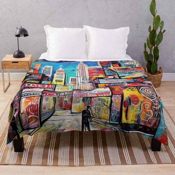 Item preview, Colourful Graffiti city scene at night designed and sold by Boxing Kangaroo Retail Company.