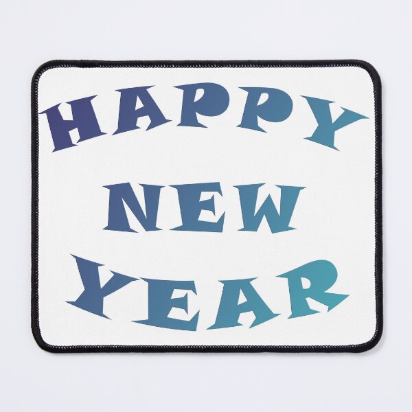 Item preview, Blue Happy New Year Typography – Sleek Festive Design designed and sold by Sensepiphoria.