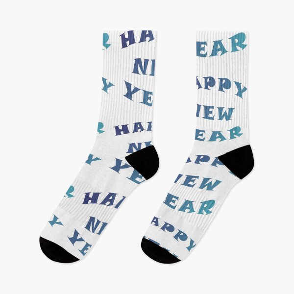 Item preview, Blue Happy New Year Typography – Sleek Festive Design designed and sold by Sensepiphoria.