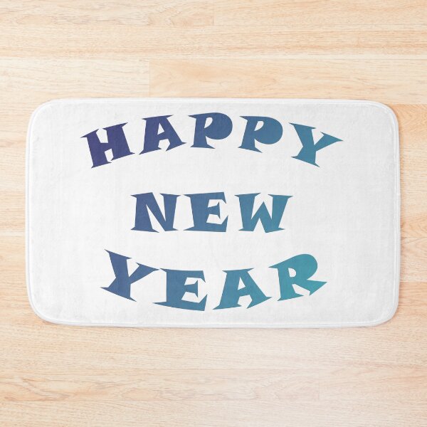 Item preview, Blue Happy New Year Typography – Sleek Festive Design designed and sold by Sensepiphoria.