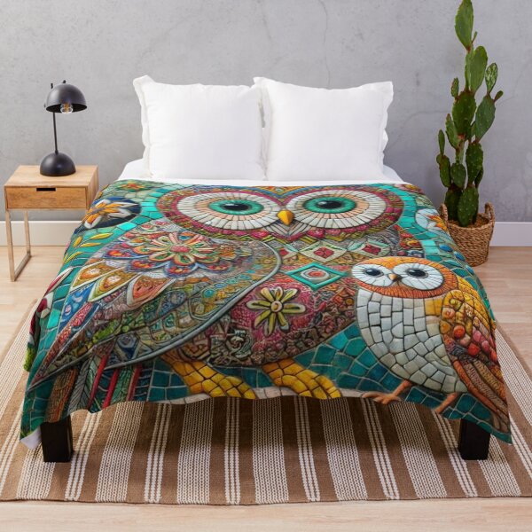 Item preview, mosaic Owl and sparrow designed and sold by Shubatdesigns.