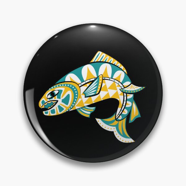 Item preview, Speckled Trout Shirt with Native American Symbolism designed and sold by AdiApparel.