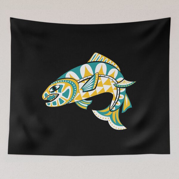 Item preview, Speckled Trout Shirt with Native American Symbolism designed and sold by AdiApparel.