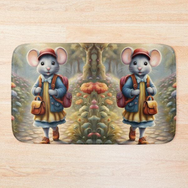 Item preview, Cute mouse girl on her way to school designed and sold by MarionsArt.