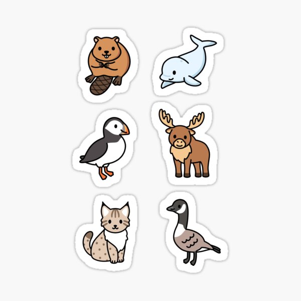 Item preview, Cute Canada Animals designed and sold by littlemandyart.