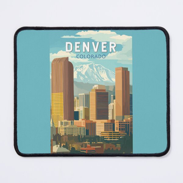 Item preview, Denver Colorado Travel Art Vintage designed and sold by KrisSidDesigns.