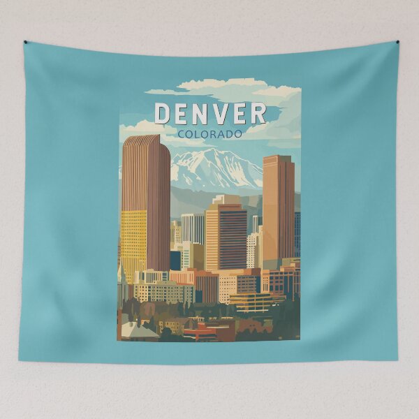 Item preview, Denver Colorado Travel Art Vintage designed and sold by KrisSidDesigns.