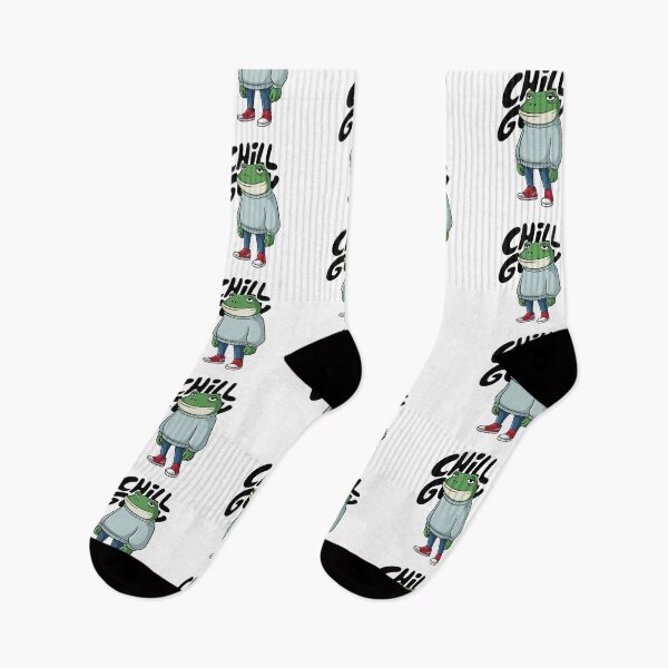 Item preview, Chill Guy Frog Cartoon Character - Relaxed & Cool Vibes designed and sold by MonkiFlipp.